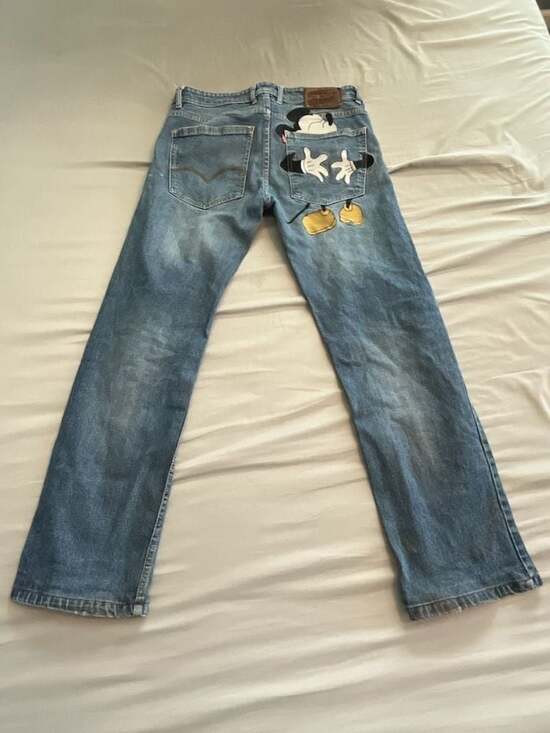 Levi's Other - Levi's Custom Mickey Mouse Embroidered Vintage Denim Jeans